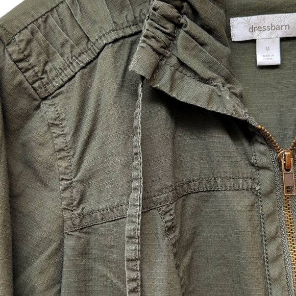 Dressbarn Bomber Style Ripstop Top Size M - Picture 3 of 5